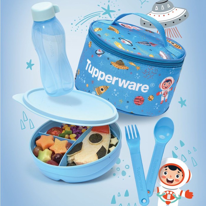 Tempat Makan Anak Tupperware / Tempat Bekal Anak Lunch Box Kiddos Set