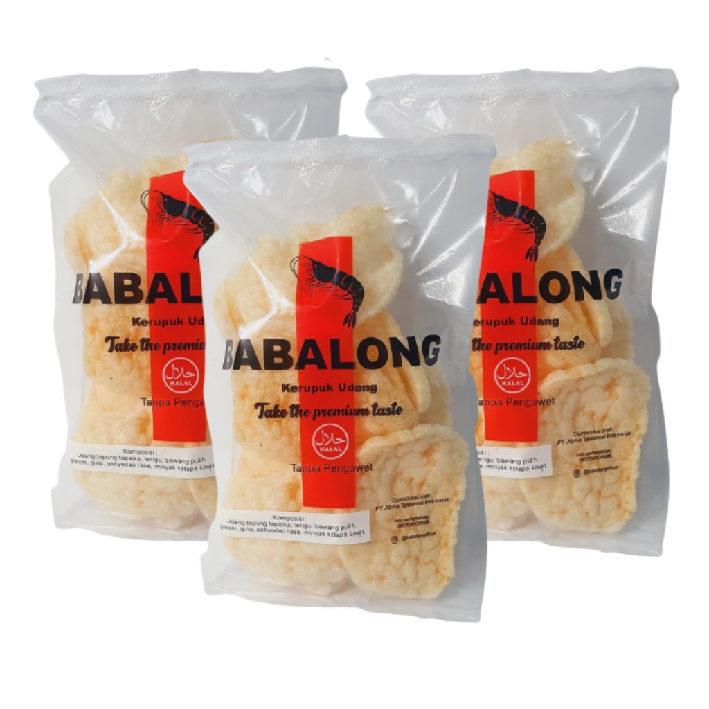 

Kerupuk Udang Asli merek Babalong/matang/premium