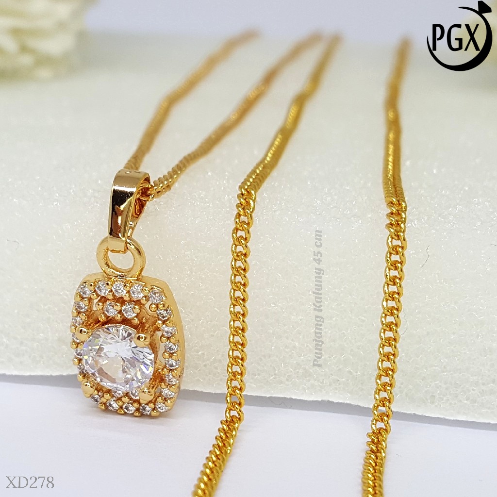 PGX Kalung Wanita Xuping Aksesoris Fashion Perhiasan Lapis Emas XD278