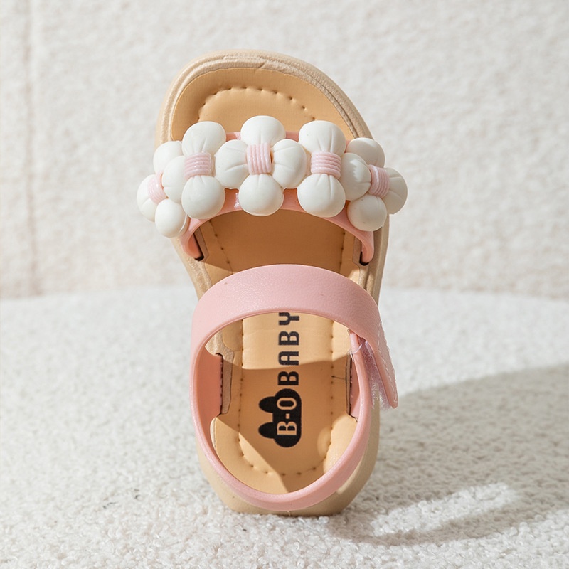 [Tokobig] Pompom Sandal Anak Perempuan Import Sandal Bayi Perempuan Ukuran 20-30 Usia 1-5 Tahun TOP PRODUK - live pagi siang malam