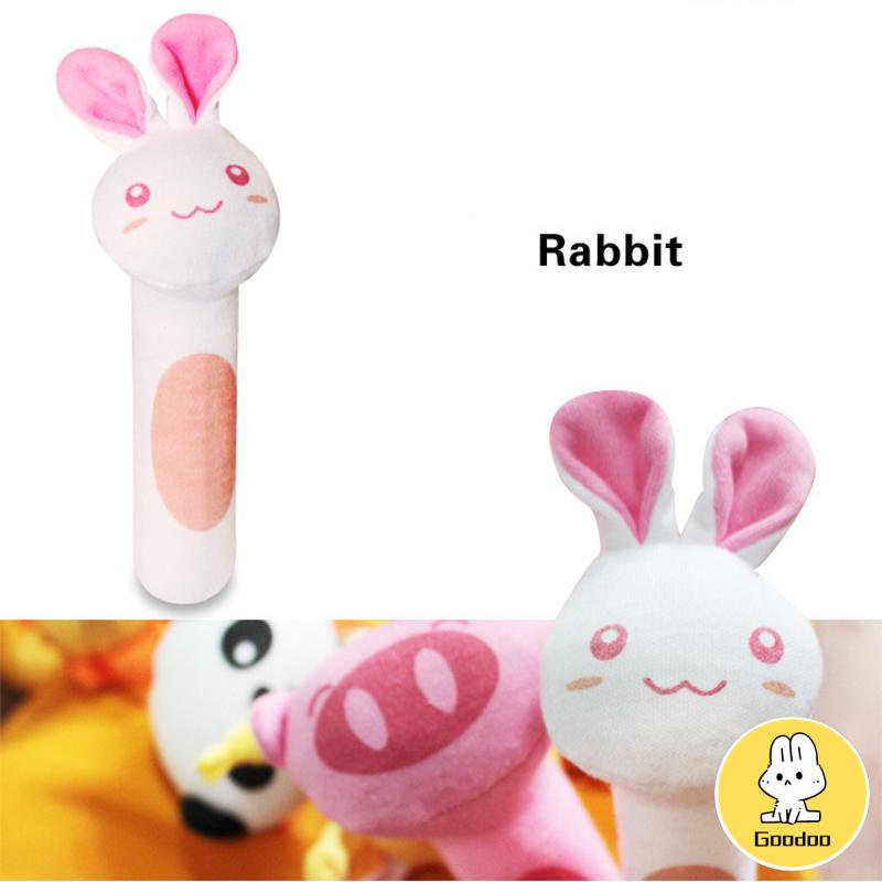 Mainan Bayi /Animal Rattle- Plushie Doll/ Mainan Bayi rattle stick / Mainan Tangan Bayi -Doo