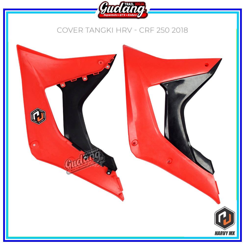 Cover Body Depan Tutup Tangki Sayap Depan CRF 150L CRF 250 2018 HRV Supermoto Hitam Merah Putih