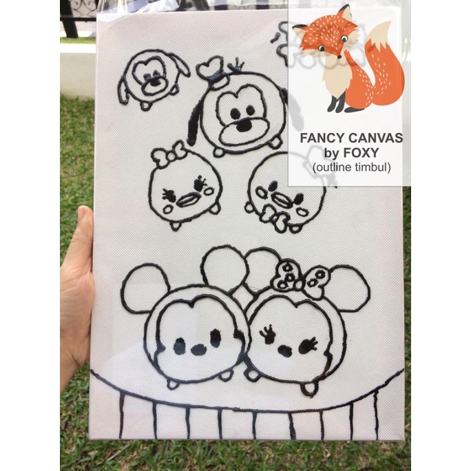 

kanvas lukis anak gambar TSUM TSUM