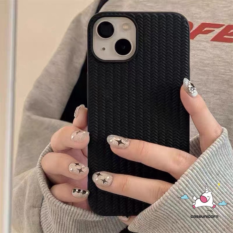 Soft Case Rajut Motif Sweater Untuk iPhone 11 12 13 14 Pro MAX 7 Plus 8 Plus SE 2020