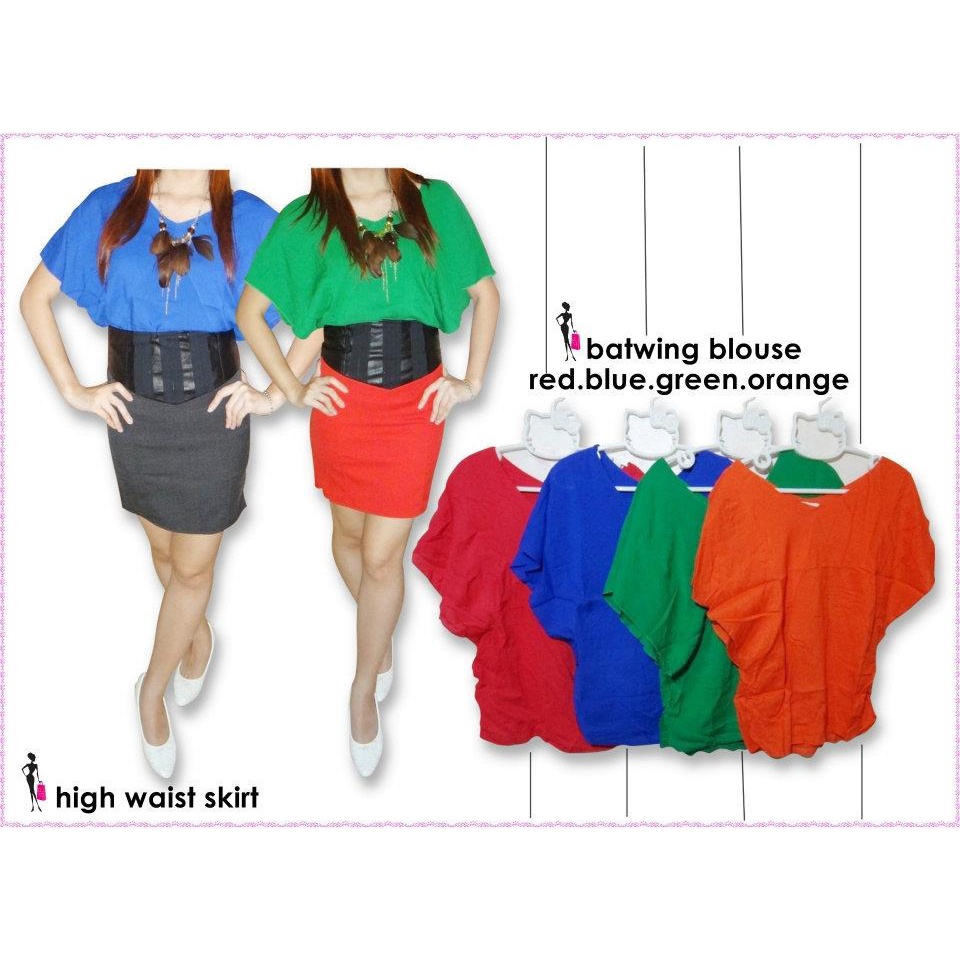 Korean Batwing Blouse / Baju Natal Merah by NCTSHOP