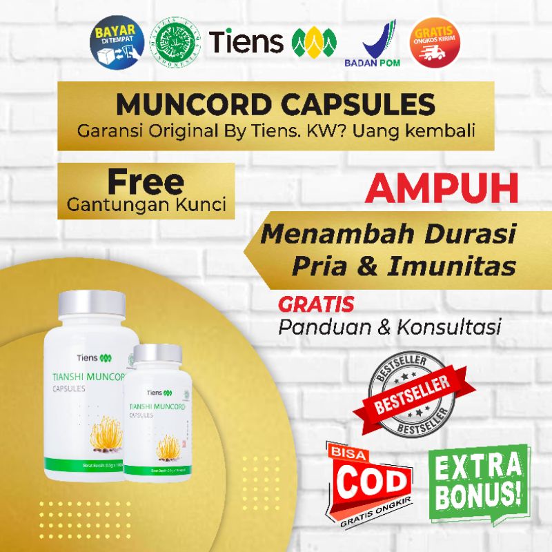 (TERLARIS) MUNCORD CAPSULES ECERAN SUPLEMEN VITAMIN KEJANTANAN IMUNITAS DAYA TAHAN TUBUH PRIA DEWASA