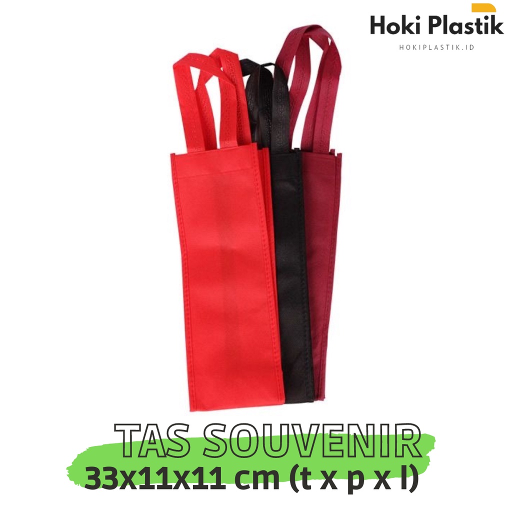TAS BOTOL / TAS KOPI / TAS SOUVENIR / TAS SERBAGUNA / TAS PAYUNG / SPUNBOND BAG 75 GSM 33x11 cm Premium Laken Linen Bontot Tas Bagus Tas Murah Tas Hajatan Tas Berkat Jinjing Tenteng Custom Kustom Costum Kostum Bag Bottle Bag Wine Bag