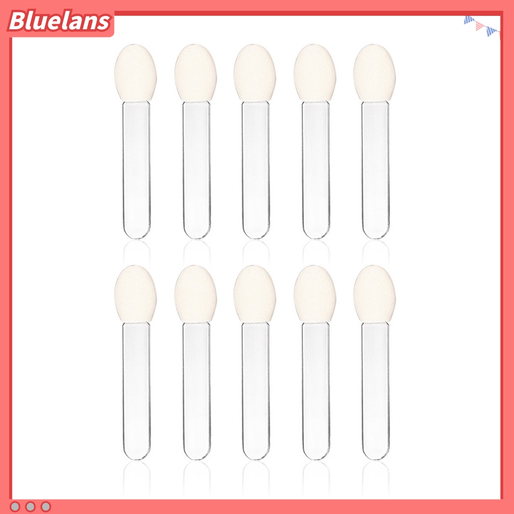 Bluelans 10Pcs Brush Spons Aplikator Eyeshadow Sekali Pakai Warna Transparan Untuk Makeup