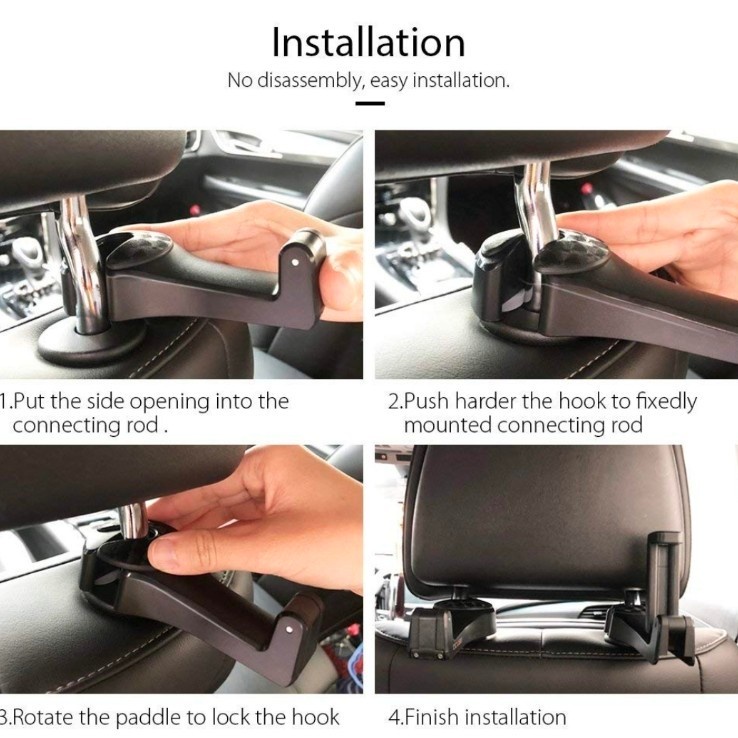 HD-11 Holder jok mobil Car headrest Holder Hp Hook Hanger Gantungan Mobil Serbaguna