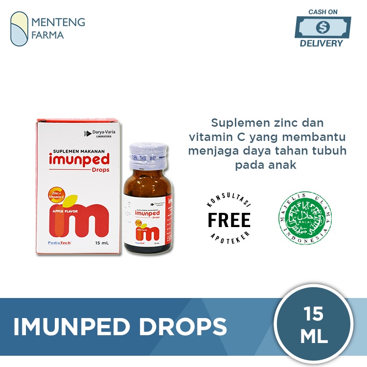 Imunped Drops 15 mL - Suplemen Zinc dan Vitamin C Anak