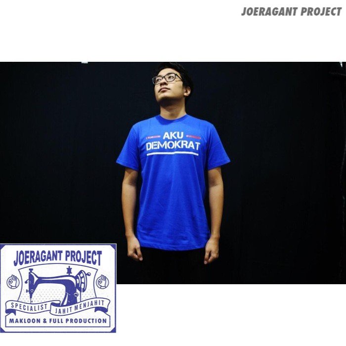 KAOS PARTAI DEMOKRAT AKU DEMOKRAT BAJU TSHIRT POLITIK - KAOS DEMOKRAT TULISAN