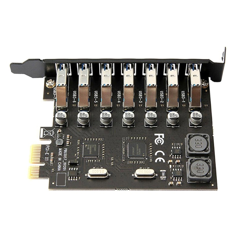 Zzz Adapter Expansion Card 7 Port USB 3.0 PCI-E Express