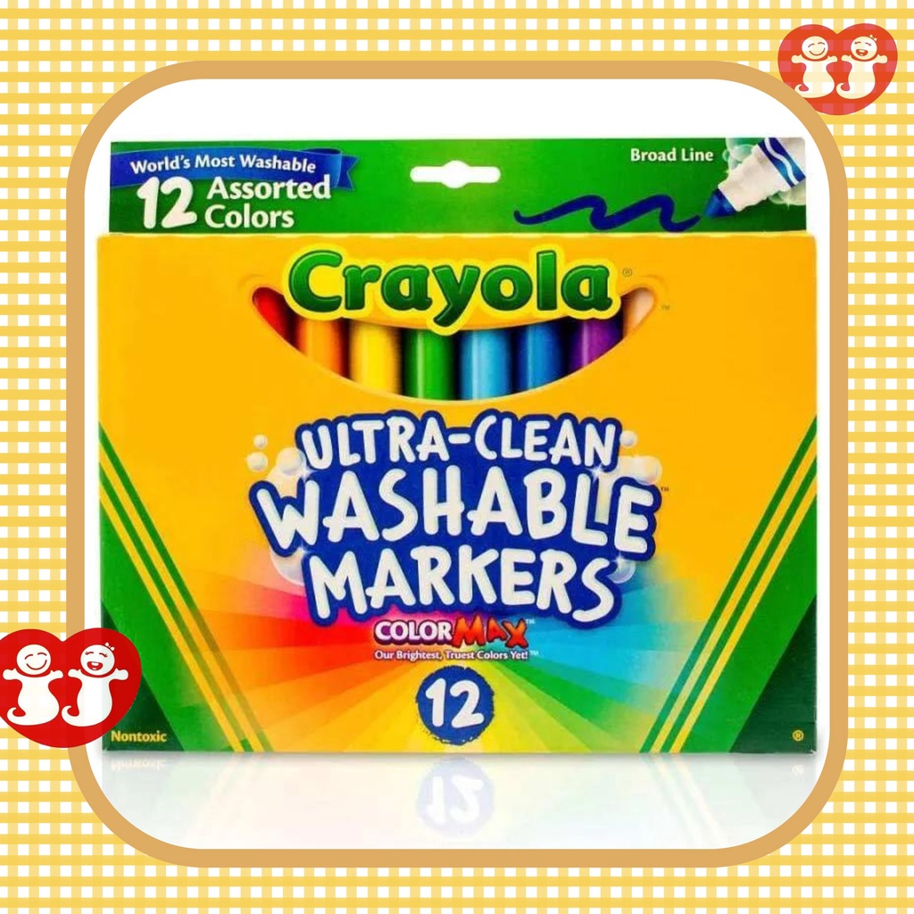 Crayola Ultra Clean Washable Broad Line Marker 12 Broadline