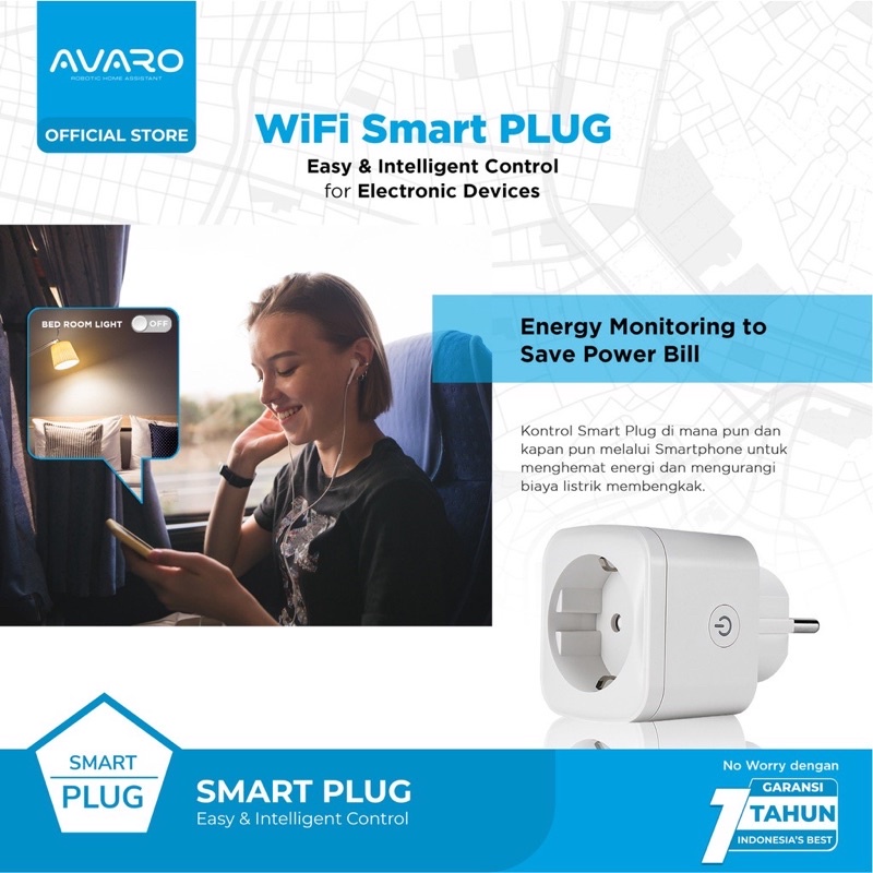 AVARO Smart PLUG WiFi Wireless Colokan - IoT Smart Home