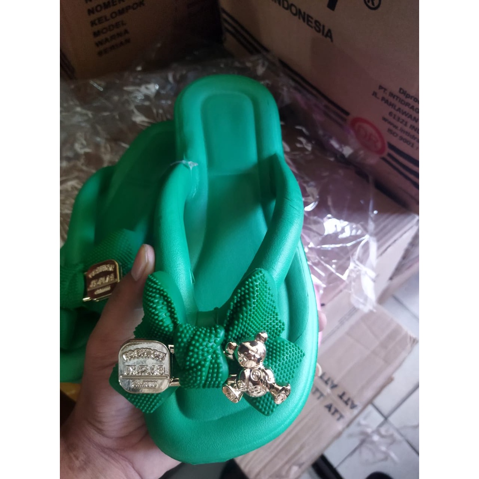 sandal wedges wanita jibbits pita bangkok E102+1 (36-41) sandal wanita bangkok style terbaru