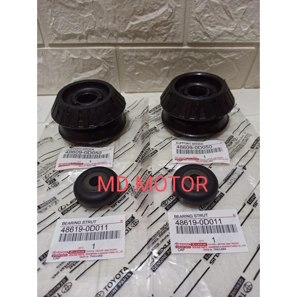 Karet Support Shock Bearing Support Shock Depan New Vios Yaris Limo Vios Gen 2 Set 4 pcs Original