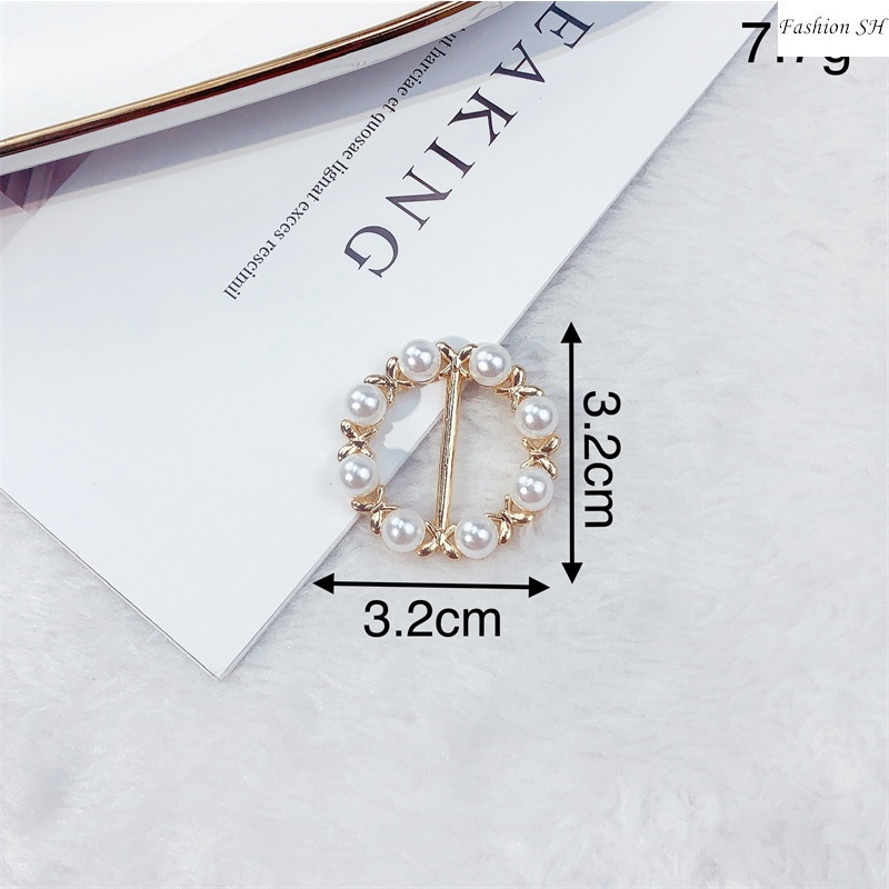 Bros Pin ring Mutiara Untuk Aksesoris scarf Wanita M40310