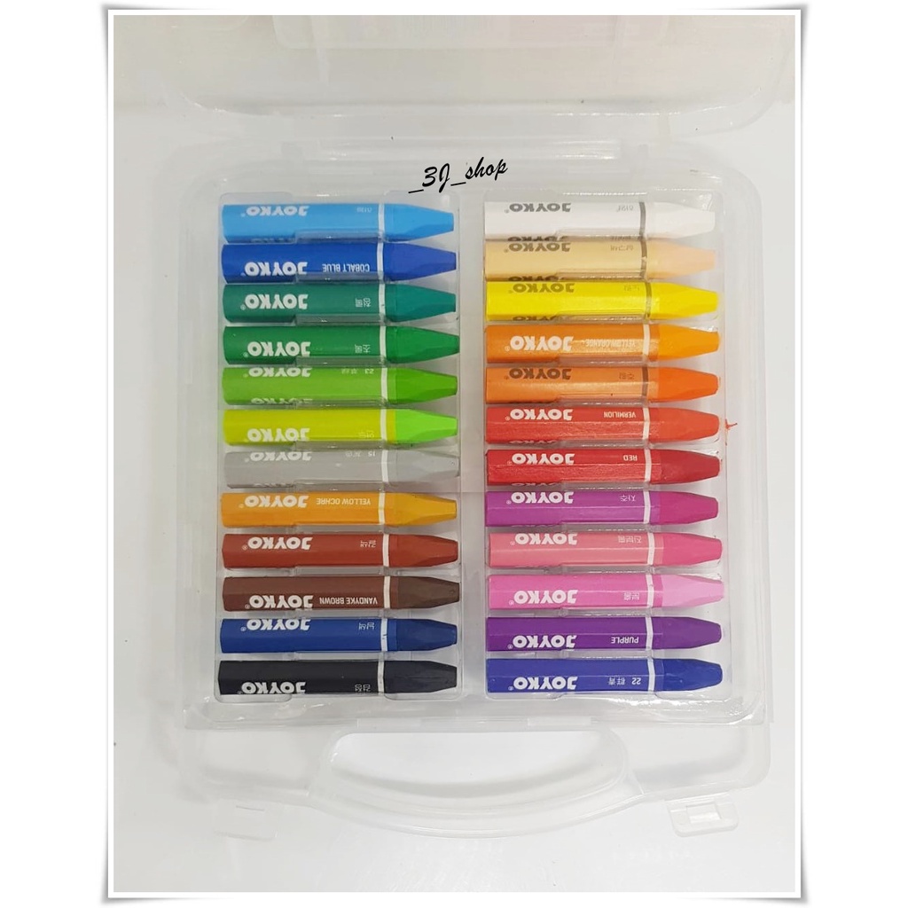 

0358-Crayon 24 Warna Joyko / Crayon 24 Warna Cerah Top Quality / Set Alat Menggambar Melukis / Oil Pastel Joyko 24 Colours / Krayon Minyak 24 Warna