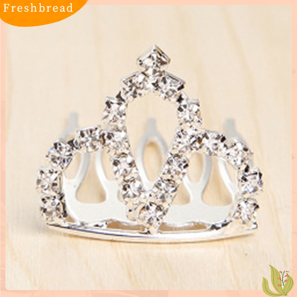 (Fresh) Jepit Rambut Model Mahkota / Tiara / Hati Dengan Berlian Imitasi Untuk Anak Perempuan