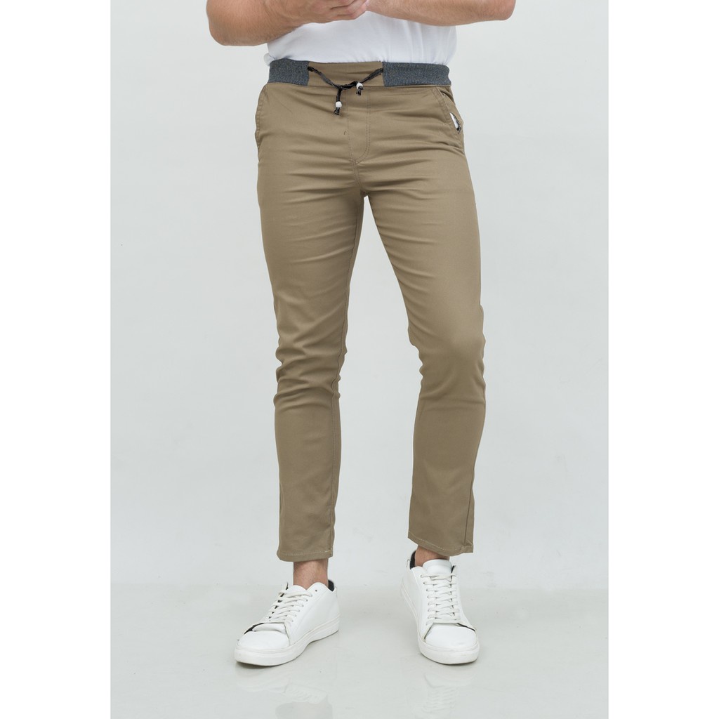 Celana Panjang Pria Chino Cino Slimfit Rib Panjang Pria Terbaru Pinggang Karet