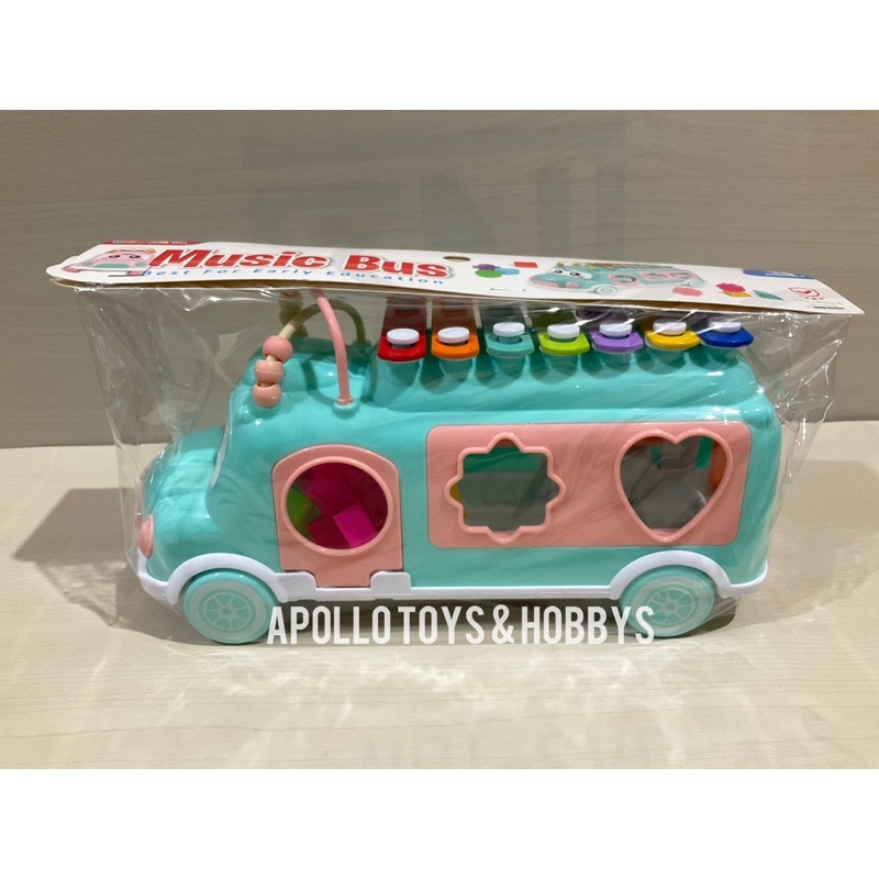 MAINAN ANAK TERBARU &quot; MOBIL CARTOON MUSIC BUS + XYLOPHONE &quot; YE20