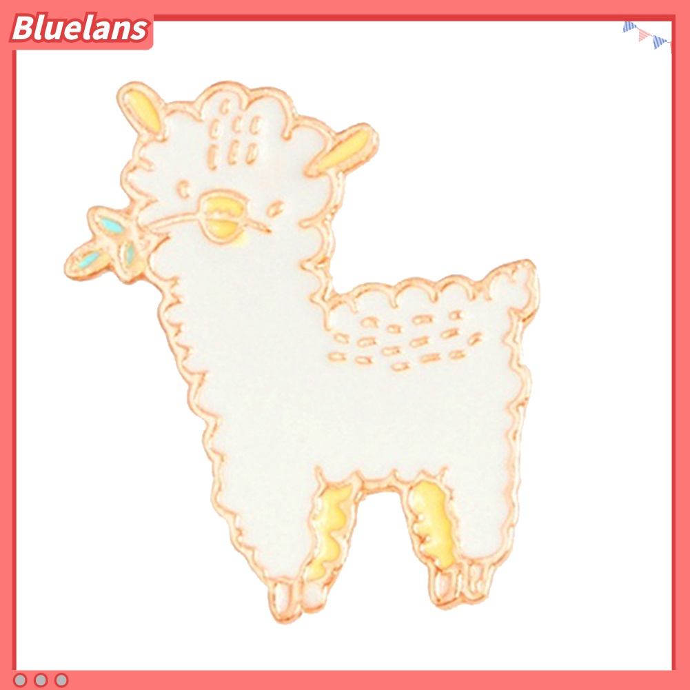 Bros Pin Enamel Bentuk Hewan Alpaca Gaya Kasual Untuk Dekorasi Pakaian Anak Dan Dewasa