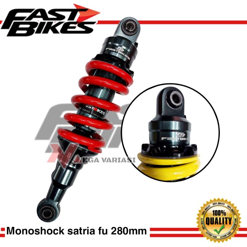 MONO SHOCK BREAKER SATRIA FU SHOCK BREAKER MONO MONOSHOCK SATRIA FU 280MM BAHAN FULL CNC EMPUK DAN TIDAK JEDUK