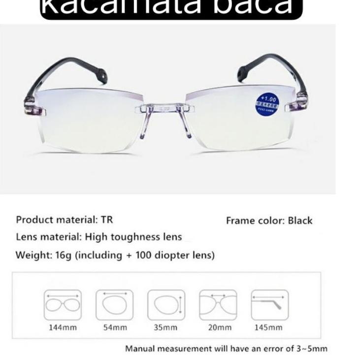 Harga Spesial BELI 1 GRATIS 1 | Kacamata Baca Plus Auto Fokus Otomatis Pria Wanita | Kacamata Blue R