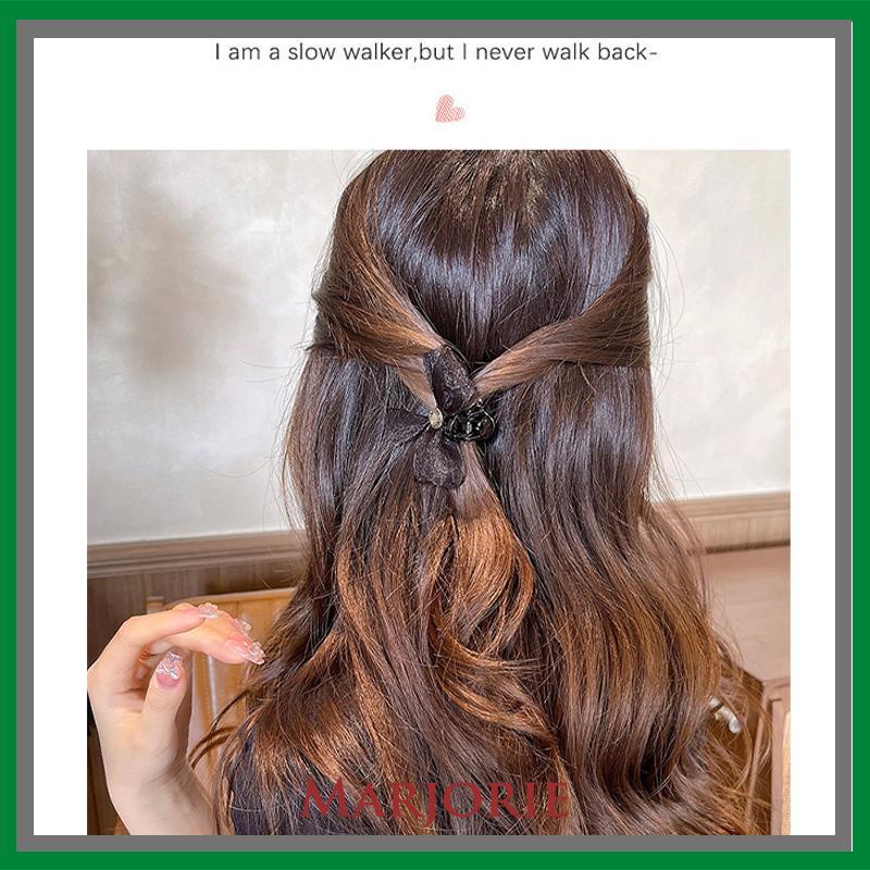 Double Sided Mesh Bow Kecil Ambil Klip Sisi Bang Clip Aksesoris Rambut-MJD