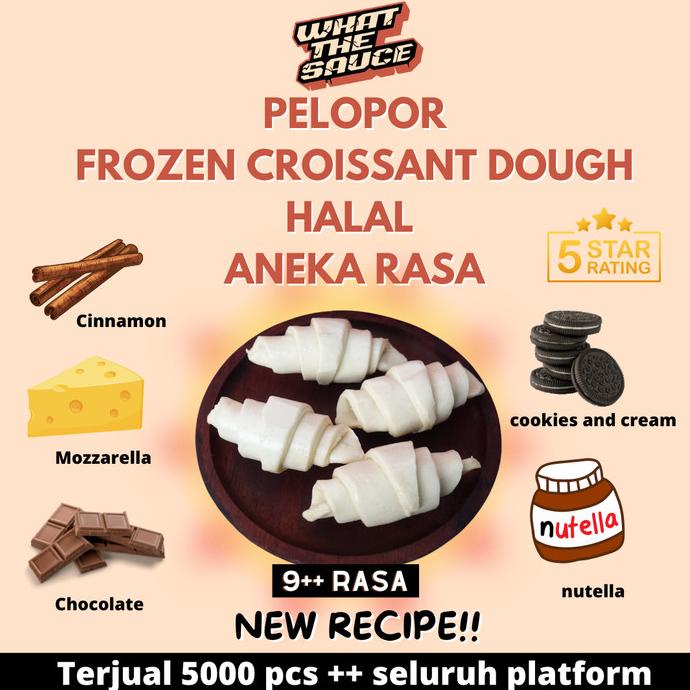 

Croffle Dough Adonan Croissant Frozen @ 30g Full Butter Puff Pastry Ready!!! [COD]