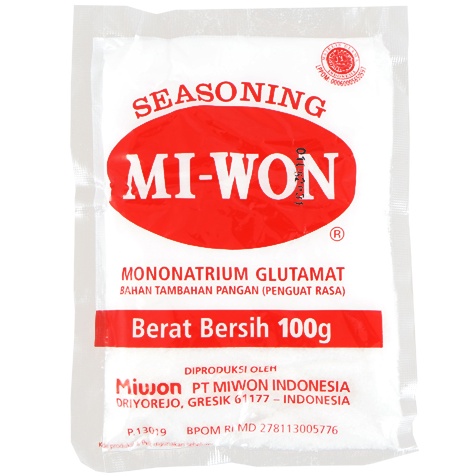 

Mi-Won Seasoning 100gr Mononatrium Glutamat Miwon
