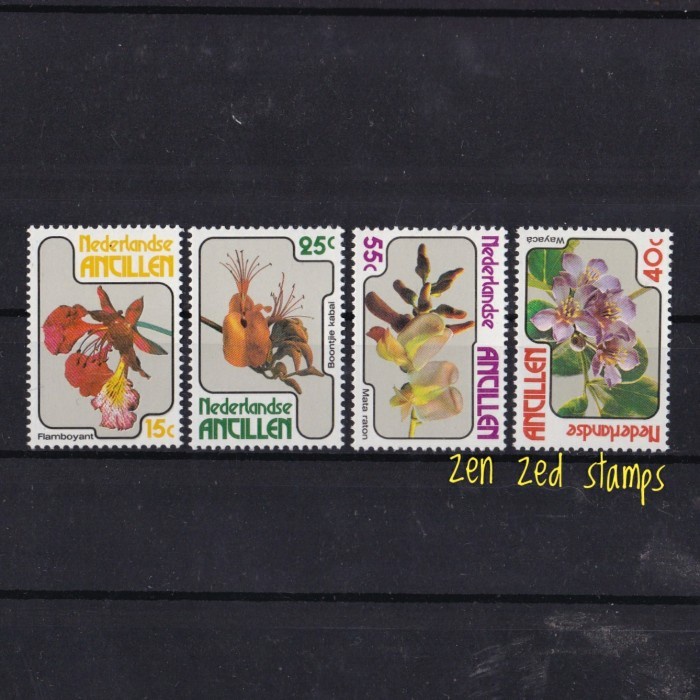 

0716 Perangko Belanda Antillen 1978 Flowers 4v Mnh