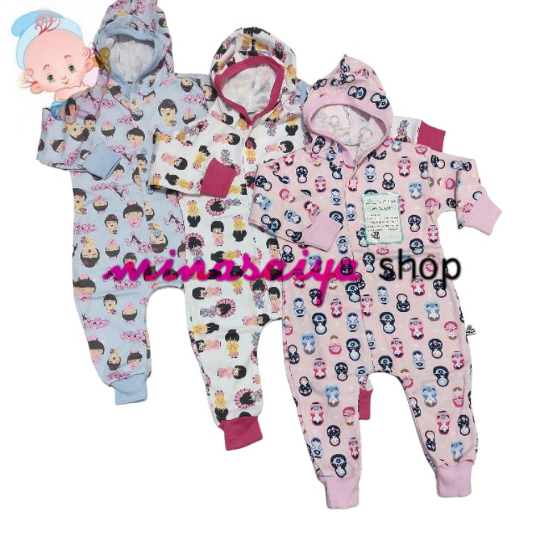 LITTLE OWL Jumper Jumpsuit Bayi SNI Topi Buka Kaki 0 s.d 18 bulan