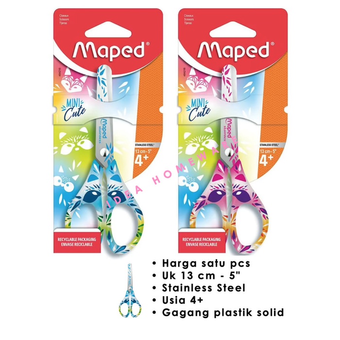 

Berkualitas Gunting Anak Maped Mini Cute Tajam 13 Cm Stainless Blister /Pcs Terbatas