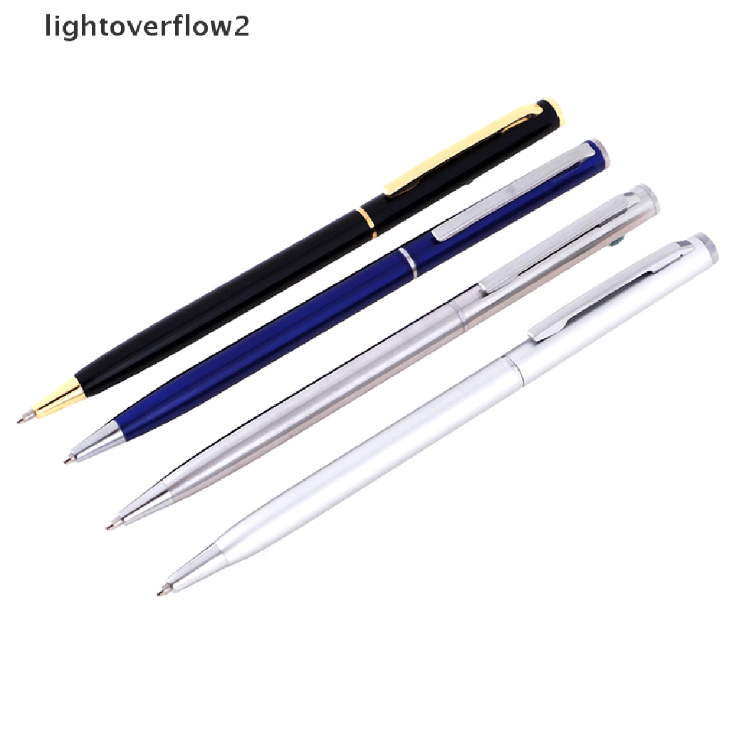 (lightoverflow2) Pulpen Tinta Gel Hitam 1mm Bahan Metal Untuk Kantor / Hadiah