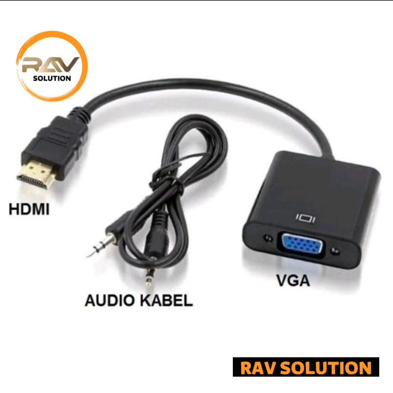 CONVERTER HDMI TO VGA + AUDIO RAV SOLUTION