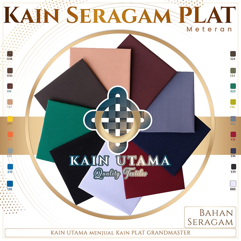 Kain Bahan Celana Seragam Sekolah PLAT Grandmaster Meteran Eceran