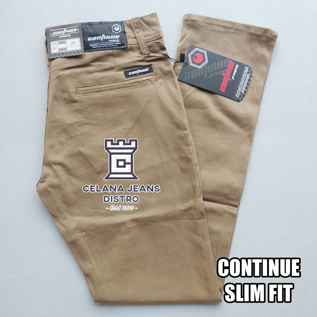 Celana Chino Panjang Mocca Pria Distro Continue