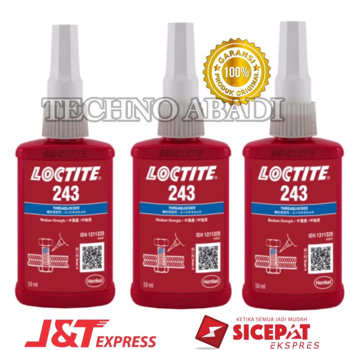 LOCTITE 243 50ML LEM THREADLOCKER - LEM SERBAGUNA LOCTITE 243 50 ML