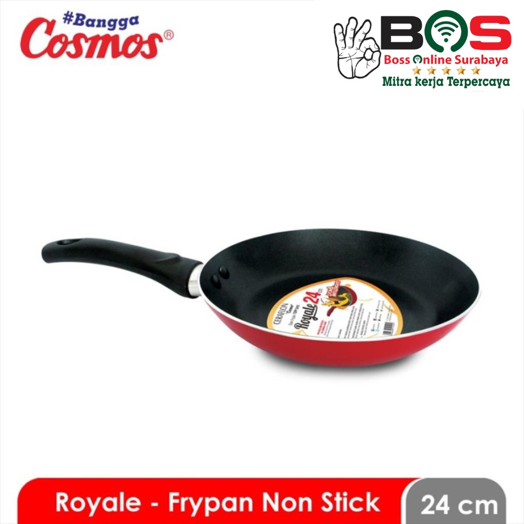 Frypan Cosmos Wajan Penggorengan Anti Lengket 24 CM CFP 24 R Wajan Cosmos