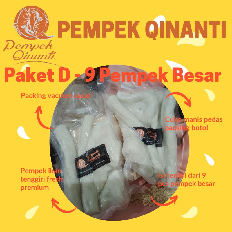 

PAKET D. PAKET PEMPEK BESAR PEMPEK QINANTI PEMPEK PREMIUM ASLI PALEMBANG IKAN TENGGIRI FRESH