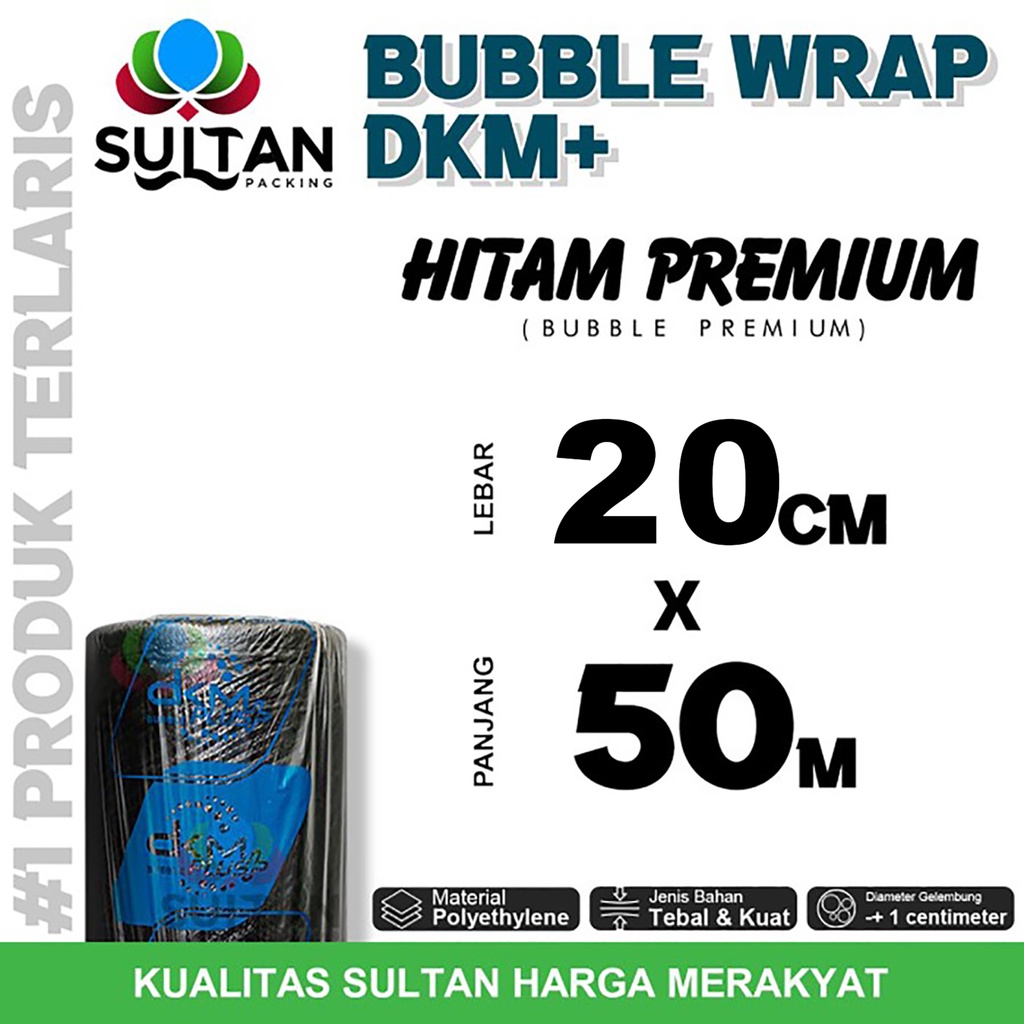 

Bubble Wrap 20cm x 50meter HITAM PREMIUM Bubblewrap TERMURAH / ROLL