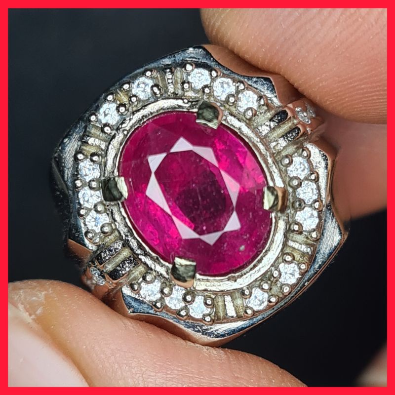 Natural Ruby 4ct Cincin Batu Mirah Delima XA068