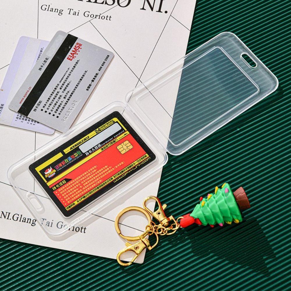 Lanfy Penutup Kartu Gantungan Kunci Kantor Waterproof Card Sleeve School Key Holder Subway Hadiah Tahun Baru