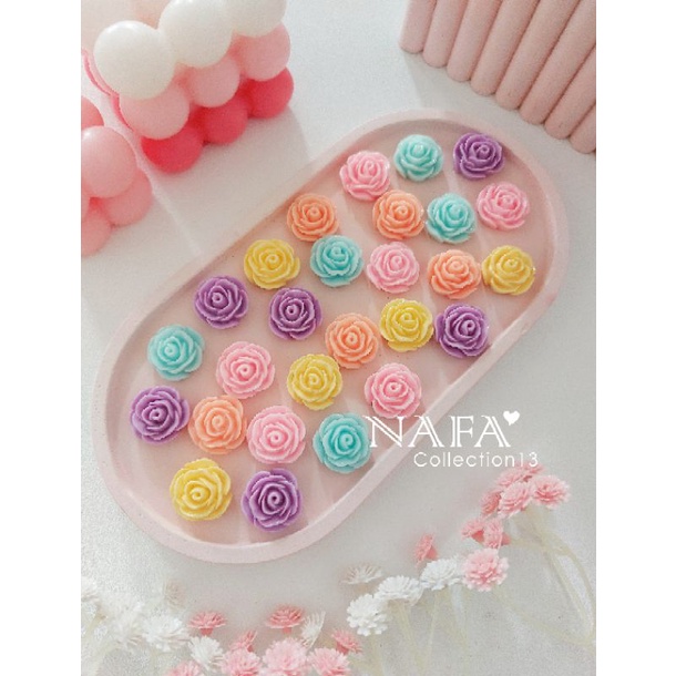 (10pcs) Resin mawar blossom