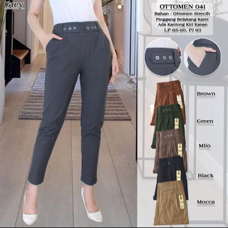 Nikko Mode | Celana Baggy Bahan Ottomen Double Stretch Fit To XL