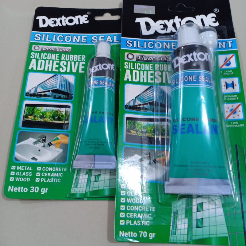 Lem Kaca , silicone Sealant Dextone.Original