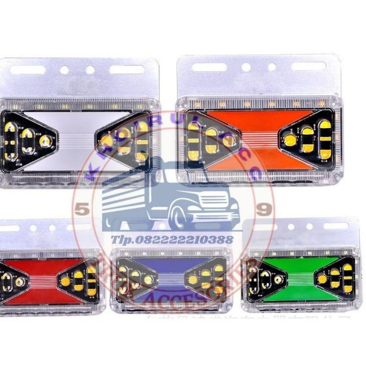 {PDT.18Oc22o} LED bak truk Kotak 24V dua fungsi