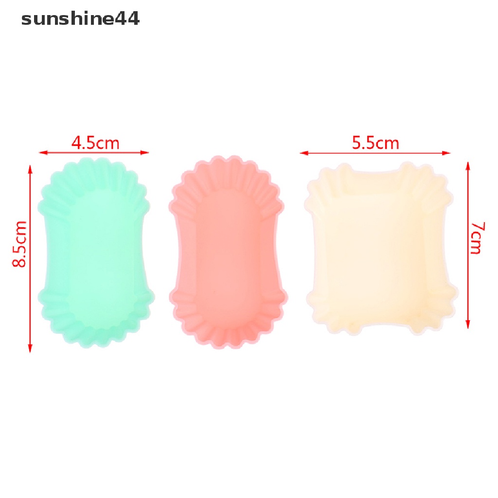 Sunshine 3pcs / Set Piring Makan Bento Bahan Silikon Tahan Panas Reusable