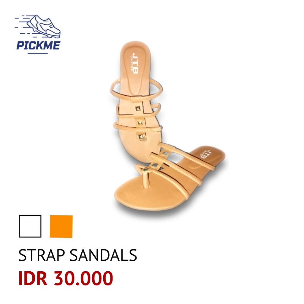 Pickme STRAP SANDALS | Sandal Teplek Wanita | Sandal Wanita | Fashion Korea | Sandal Tali | Diskon S